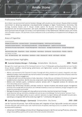 Professional CV/Resume writing service example - Senior Example 1