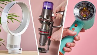 Split image of three Dyson products