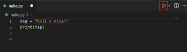 Using the Run Python File button