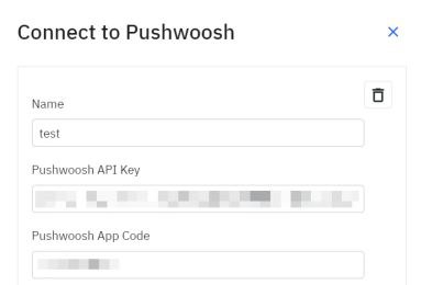Adding Pushwoosh API access token and application code