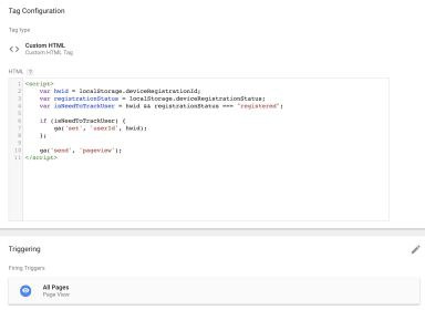 Page View tag configuration with User ID