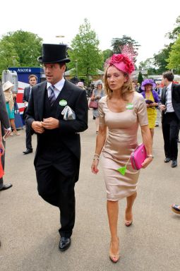 Michael Owen with wife Louise Bonsall, at Ascot. The couple train thoroughbreds at their Manor House Stables in Cheshire