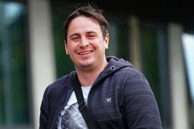 YouTube prankster Daniel Jarvis arrives at Croydon Magistrates' Court accused of aggravated trespass