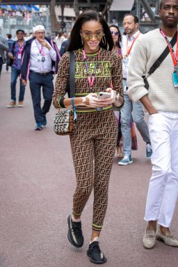 Model Winnie Harlow attends the  F1 Grand Prix of Monaco on May 26, 2019 in Monte-Carlo, Monaco.