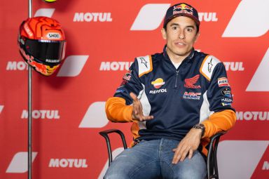 Marquez has six world MotoGP championships to his name but had to content himself with a 17th placed finish