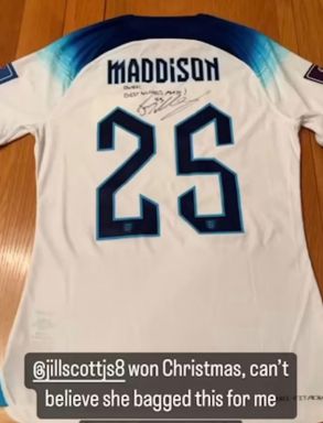 The 'unreal' gift was a signed football shirt from Leicester City FC player James Maddison