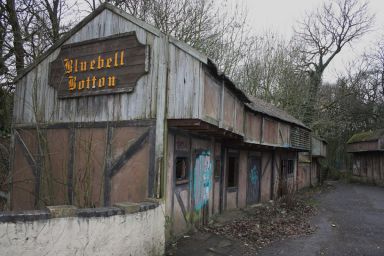 Bluebell Botton building now abandoned at Camelot theme park