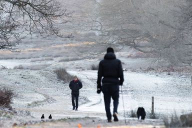 It may nearly be Spring - but Britain is facing snow showers and plunging temperatures