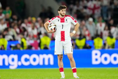 Khvicha Kvaratskhelia left winger of Georgia and SSC Napoli during the UEFA EURO 2024 round of 16 match between Spain and Georgia at Cologne Stadium
