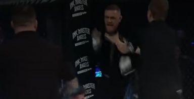 McGregor rages at the referee after invading the cage