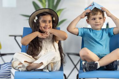 Josie Gibson speaking to children to find out what makes them feel more grown up.