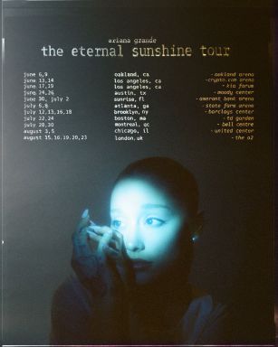 Ariana Grande tour poster.