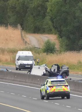 The fatal head-on road crash happened at around 3am on the M9 northbound near Castledermot, Co Kildare