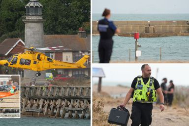 Shoreham incident as '4 people in difficulty in water' as emergency services swarm