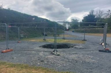 Ian Haynes, 62, was convinced his time was up when the ground collapsed under him during his July holiday