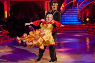 The Rt Hon Ann Widdecombe and Anton Du Beke dancing