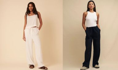 Nobodys Child Linen-Blend Drawstring Trousers
