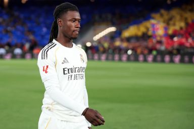 Eduardo Camavinga of Real Madrid  during the LaLiga EA Sports match between FC Barcelona v Real Madrid
