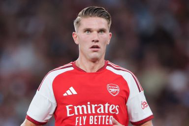 Viktor Gyokeres of Arsenal during the pre-season friendly match between Arsenal FC and Como Calcio at Emirates Stadium on August 12, 2026 in London, England. 