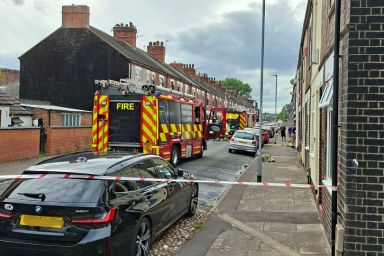 Live updates as firefighters tape off Stoke-on-Trent street