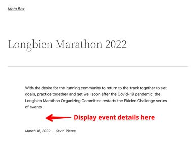 Event page
