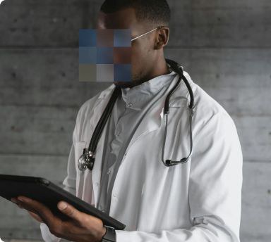 Blurred Face Healthcare Sector