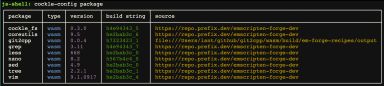 cockle-config output