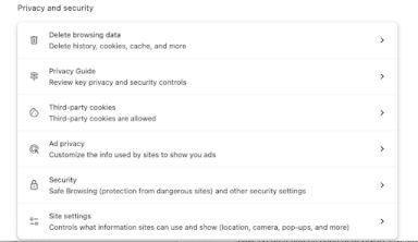 chrome cookie settings